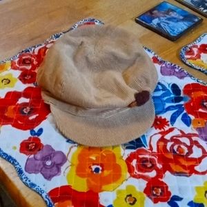 Corduroy beige hat